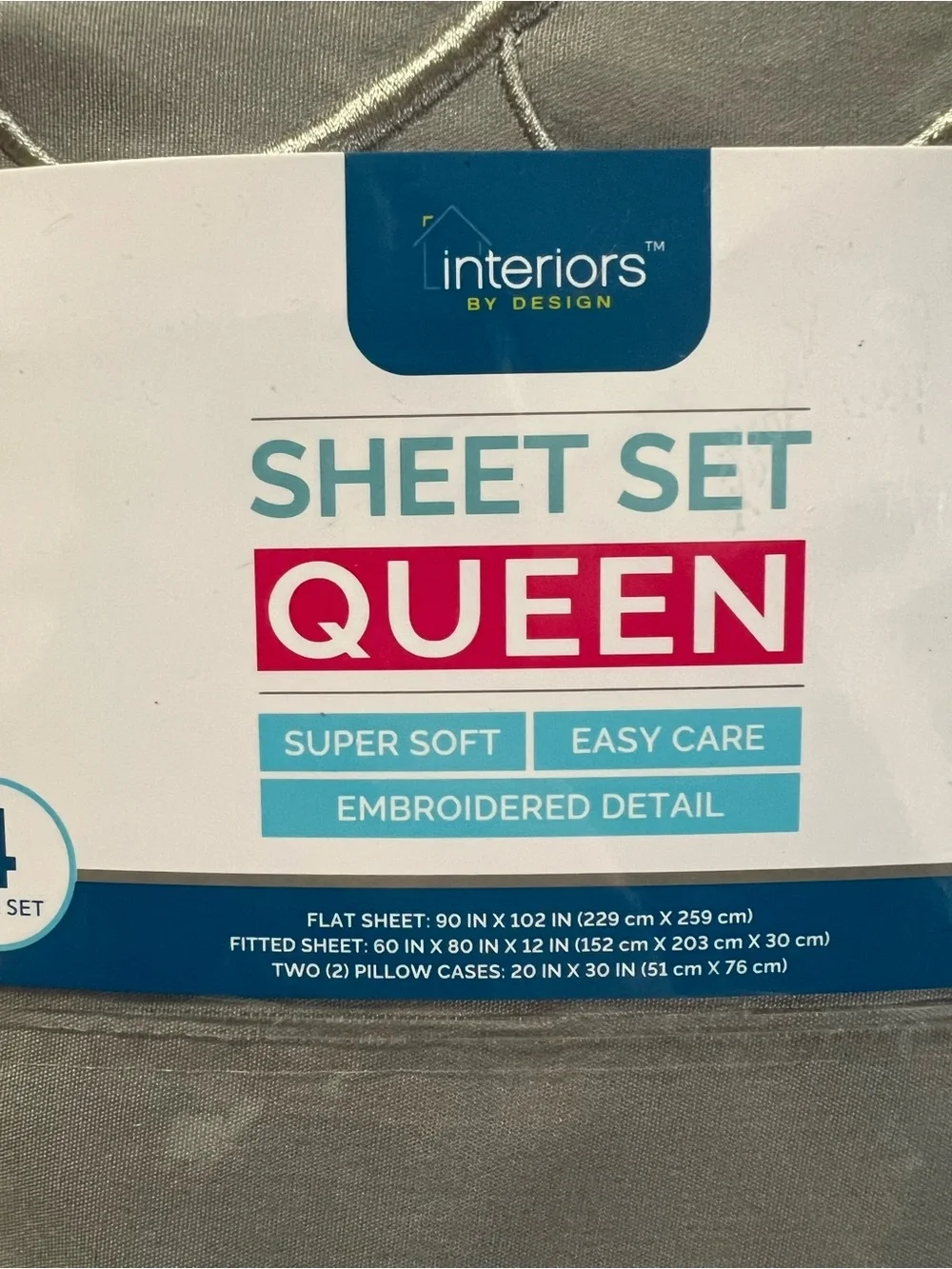Queen Sheet Set in Light Gray